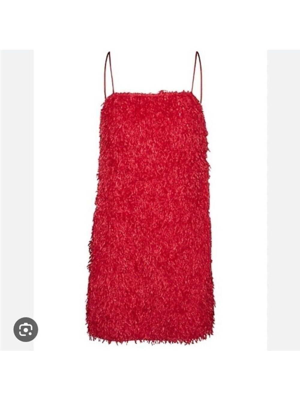 Vero Moda Kari fuzzy feather mini slip dress Medium